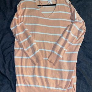 Beautiful long peach sweater